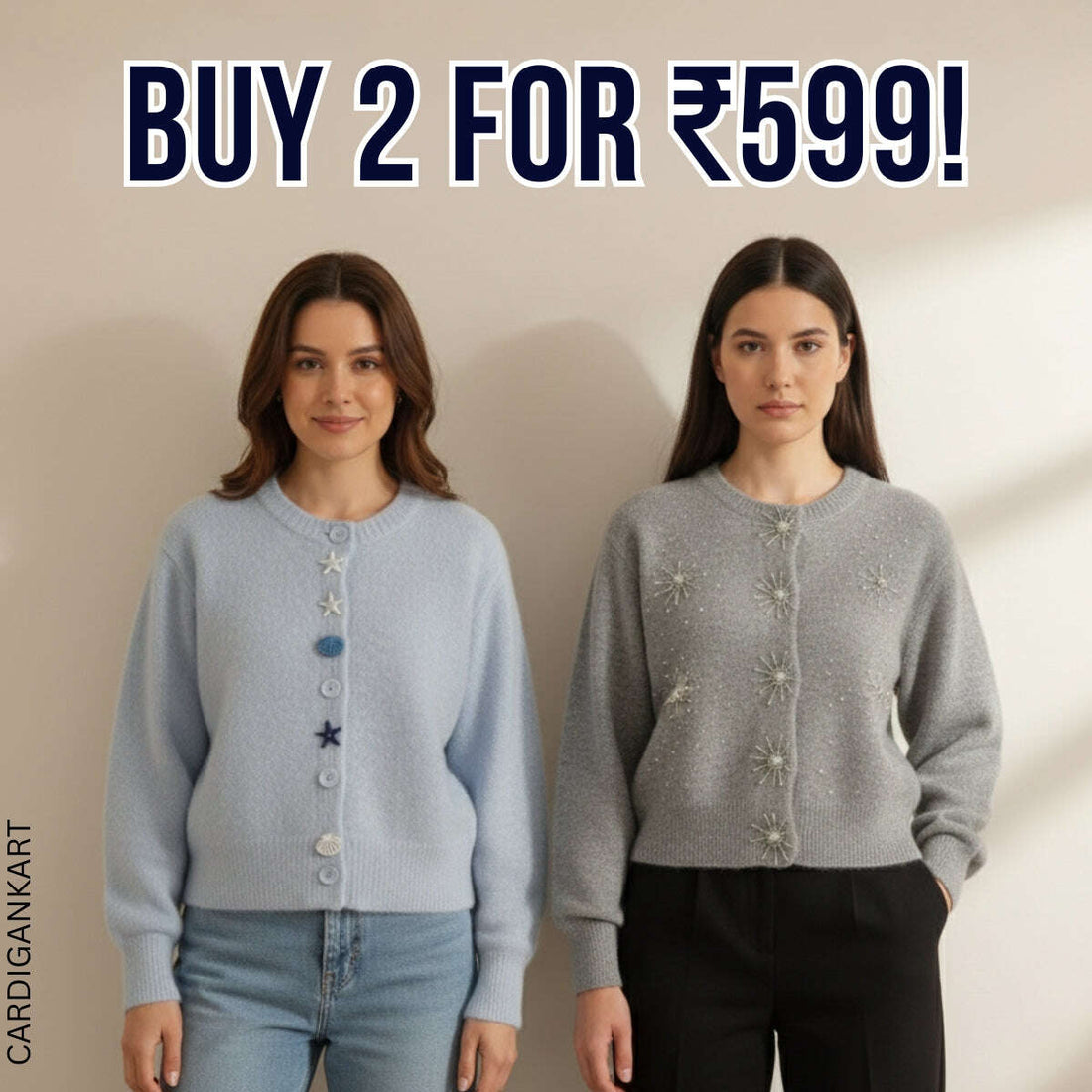 2-Pack Women's Winter Cardigan |CAR-12 CardigansKart