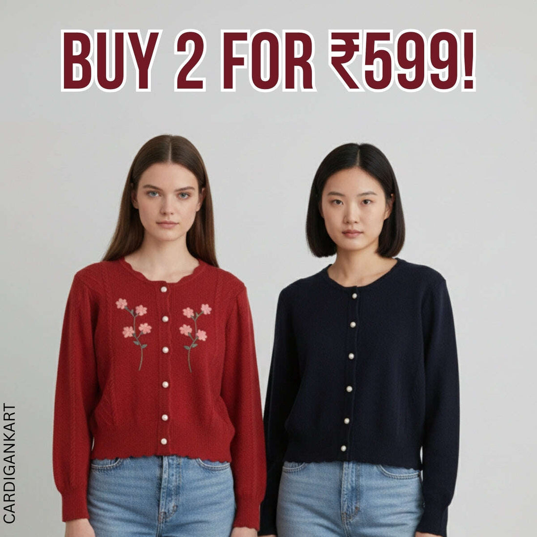 2-Pack Women's Winter Cardigan |CAR-08 CardigansKart