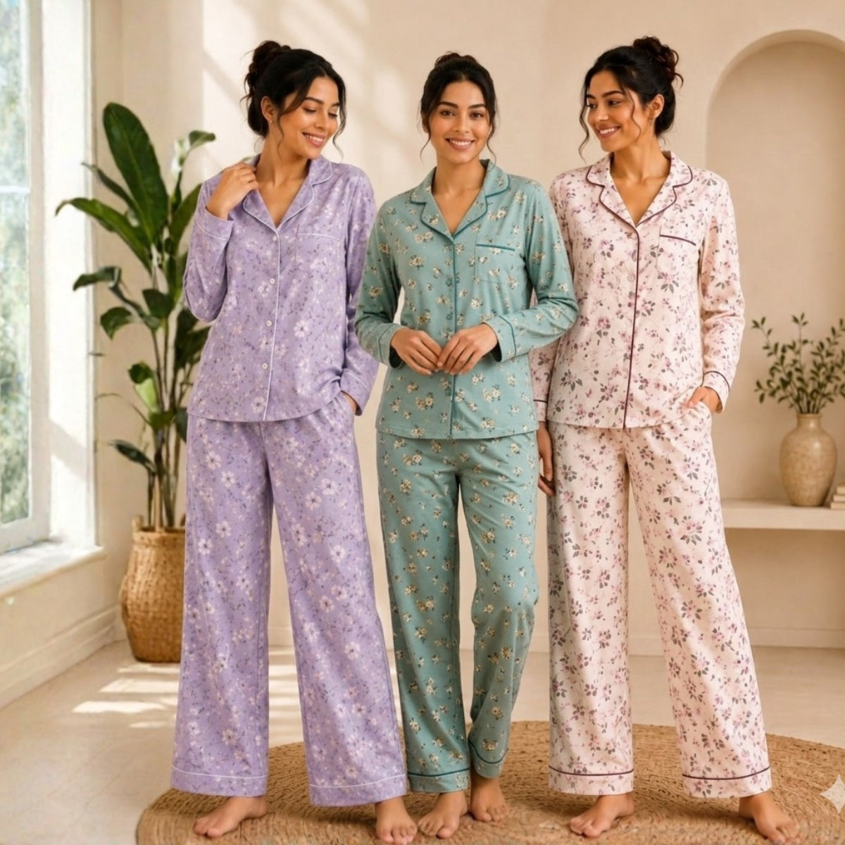 3 Combo Cotton Night Suits (3NS-04)