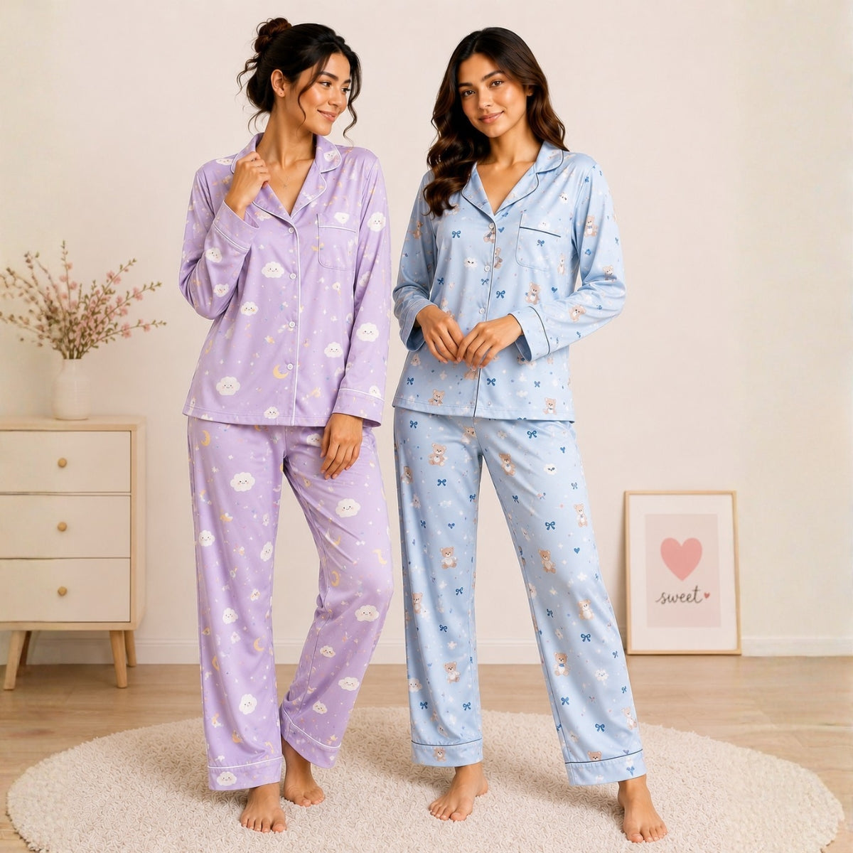 3 Combo Cotton Night Suits (3NS-23)