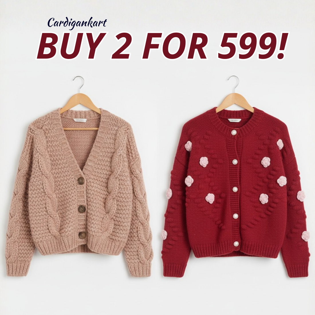 2-Pack Women's Winter Cardigan |CAR-06 CardigansKart