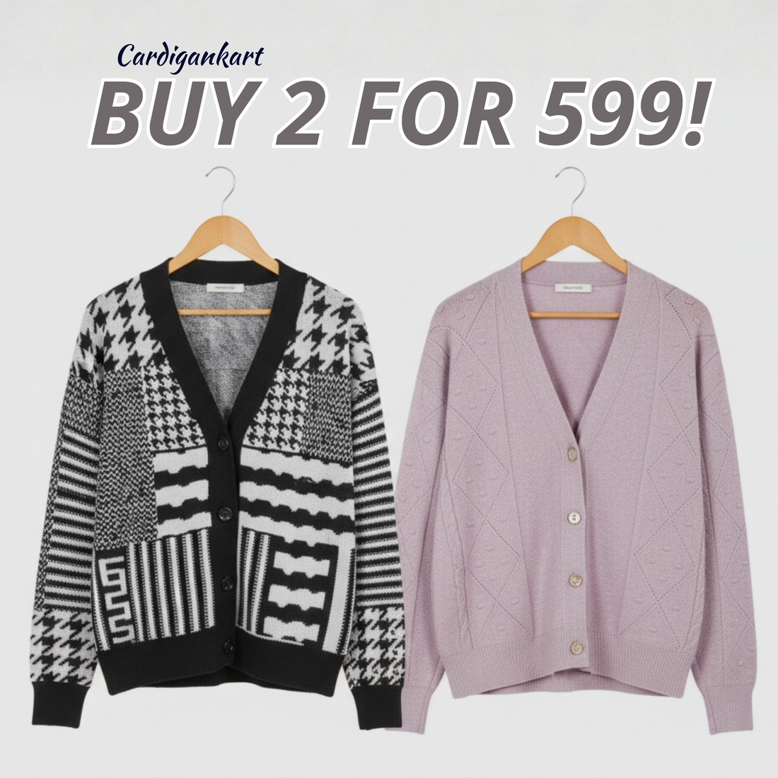 2-Pack Women's Winter Cardigan |CAR-07 CardigansKart