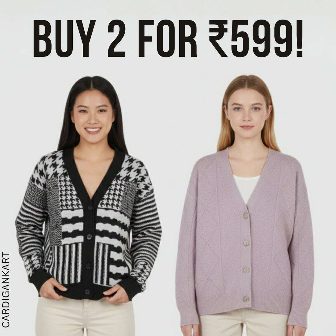 2-Pack Women's Winter Cardigan |CAR-07 CardigansKart