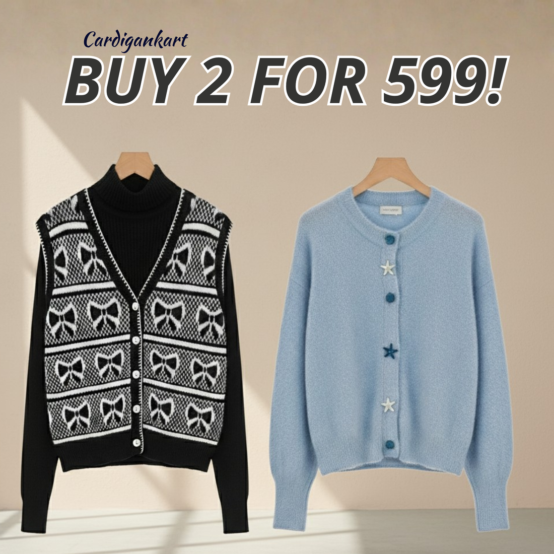 2-Pack Women's Winter Cardigan |CAR-09 CardigansKart
