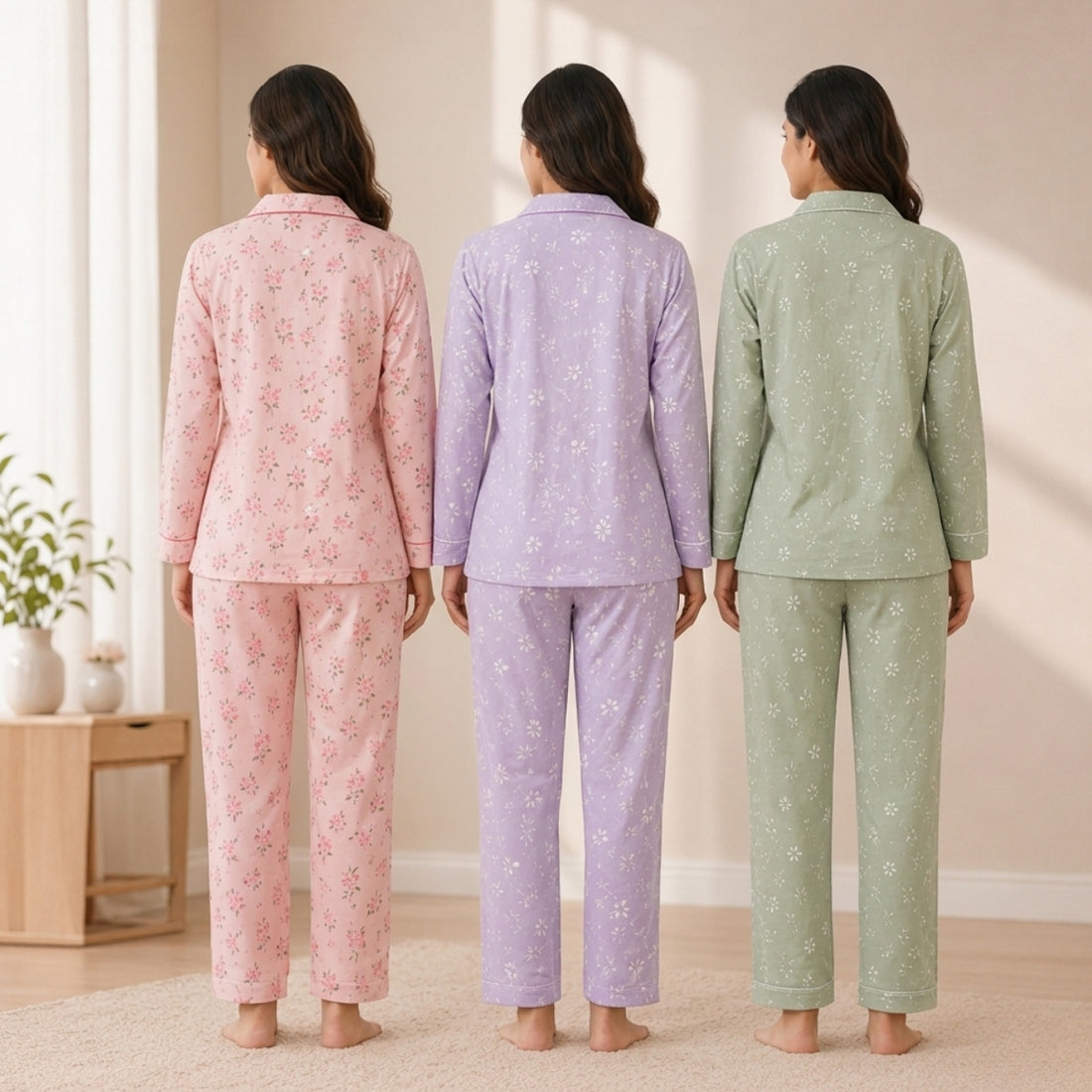 3 Combo Cotton Night Suits (3NS-10)
