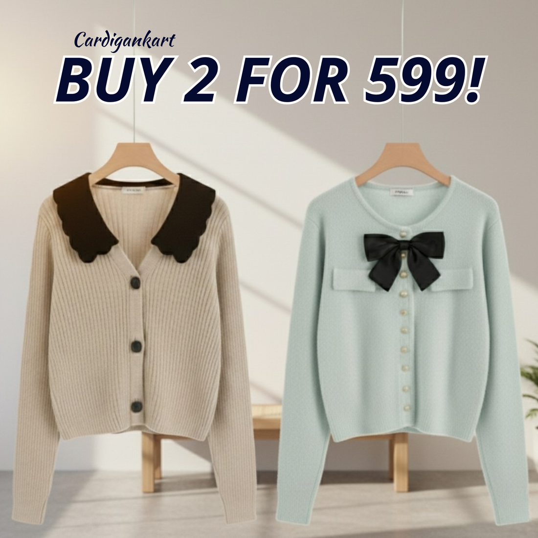 2-Pack Women's Winter Cardigan |CAR-10 CardigansKart