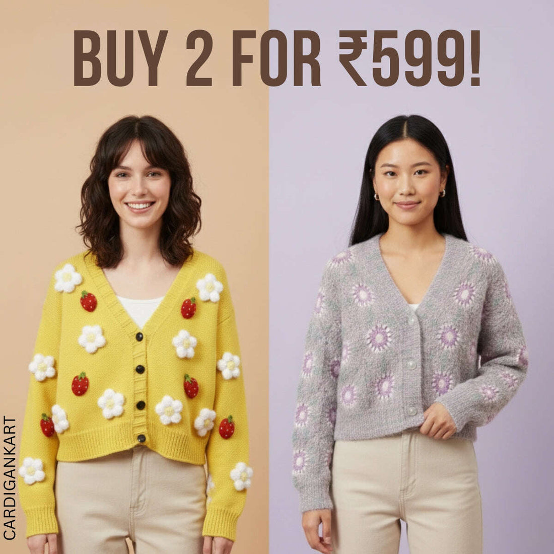 2-Pack Women's Winter Cardigan |CAR-05 CardigansKart
