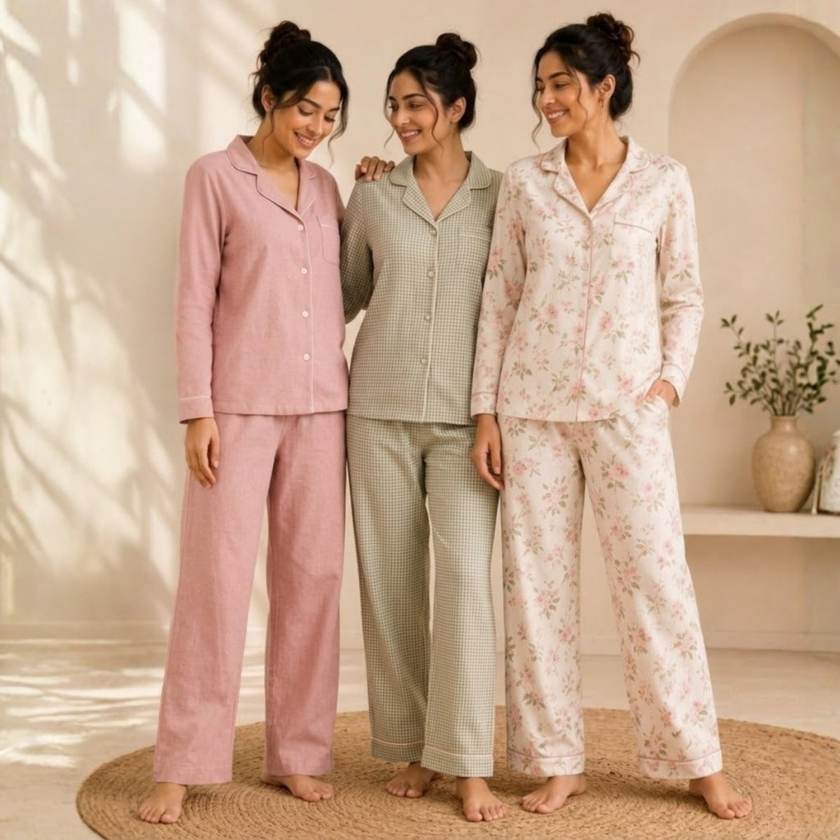 3 Combo Cotton Night Suits (3NS-01)