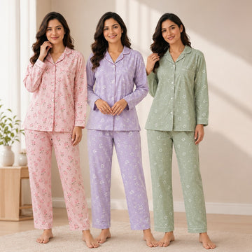 3 Combo Cotton Night Suits (3NS-10)