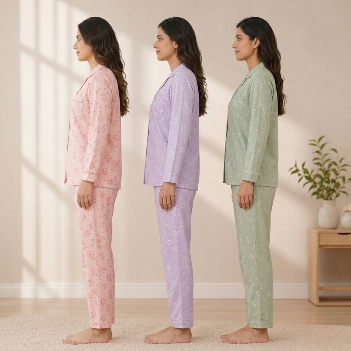 3 Combo Cotton Night Suits (3NS-30)