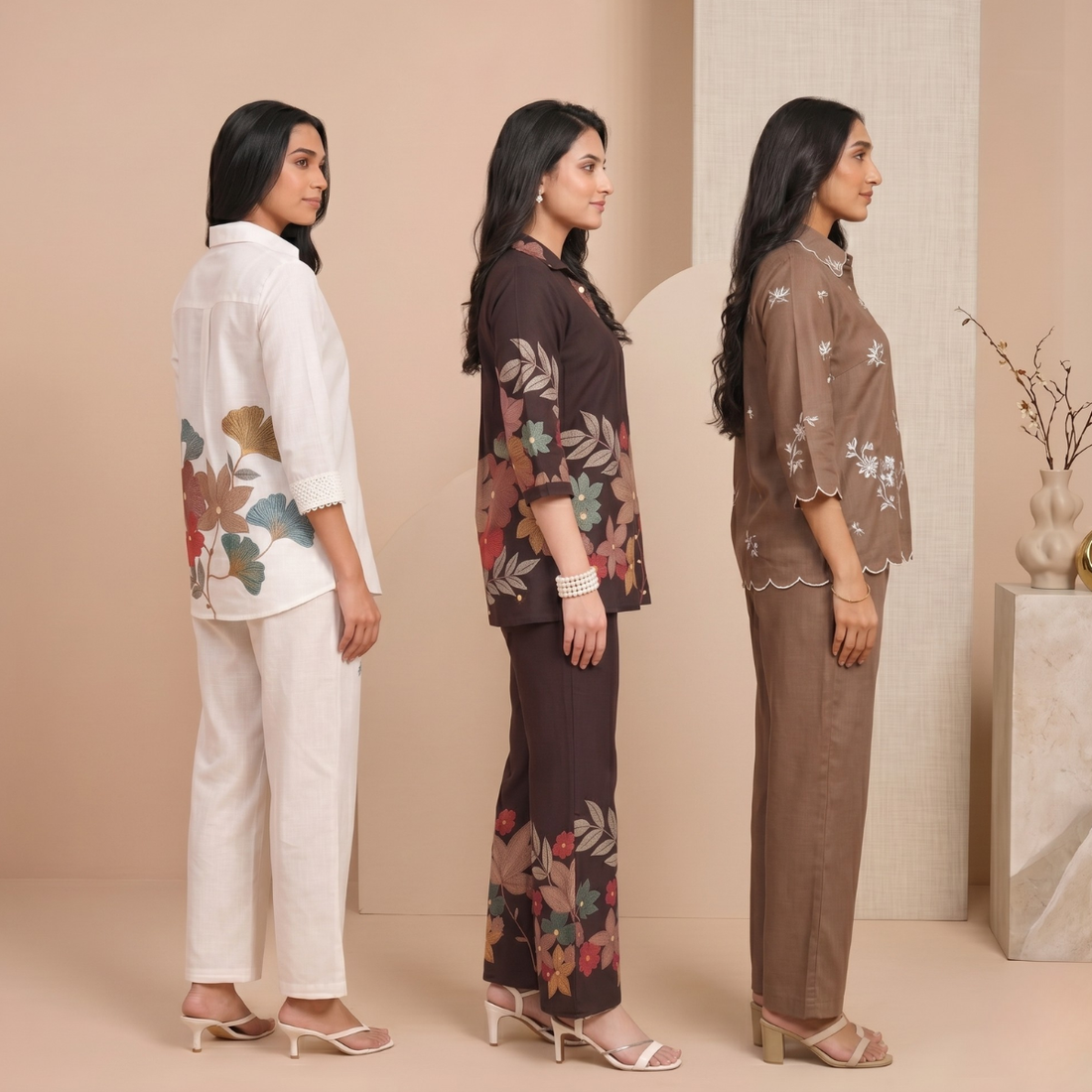 Pack of 3 Women’s Premium Printed Co-Ord Set Combo  (P-02)