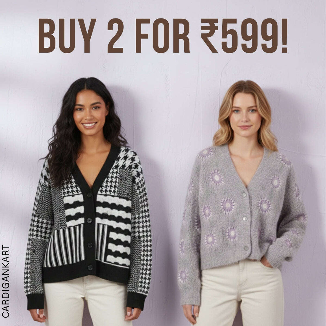 2-Pack Women's Winter Cardigan |CAR-03 CardigansKart